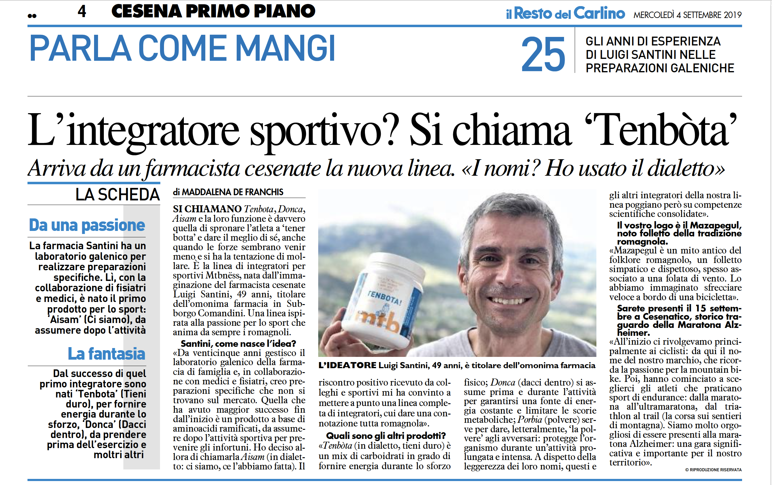 il resto del carlino - Luigi Santini